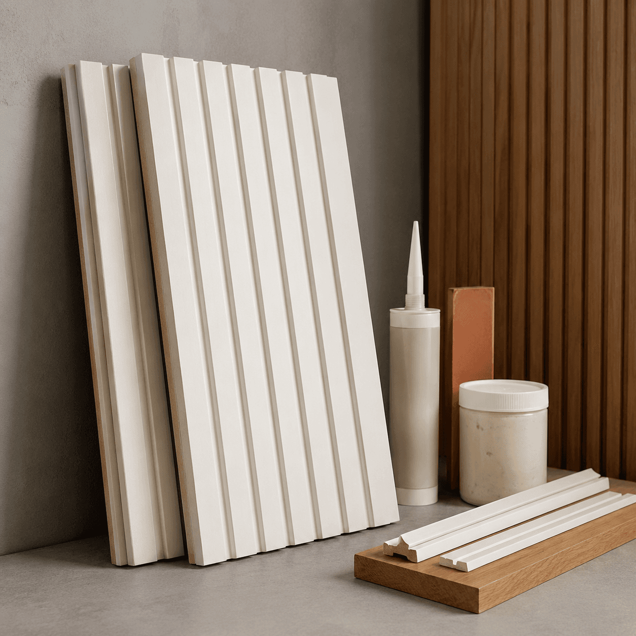 Fluted MDF Panel Kit (Paint-ready)